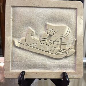 Marble Inuit Sculpture by David Bernett